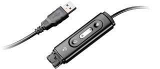 DA45 USB-to-Headset Adapter convert Plantronics USB compatible business headsets to VoIP computer headset DA-45